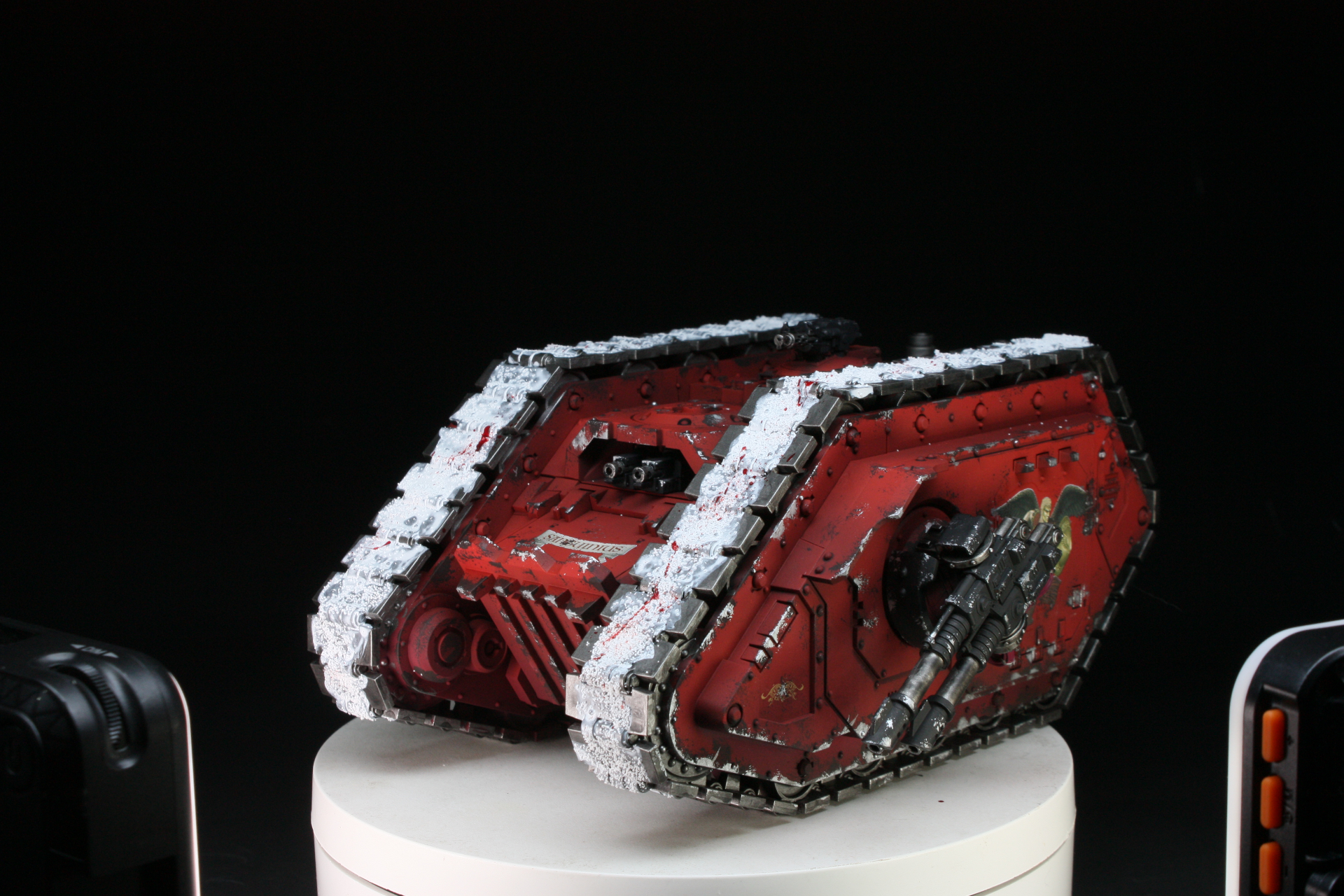 Blood Angels Spartan Assault Tank weathered with snow