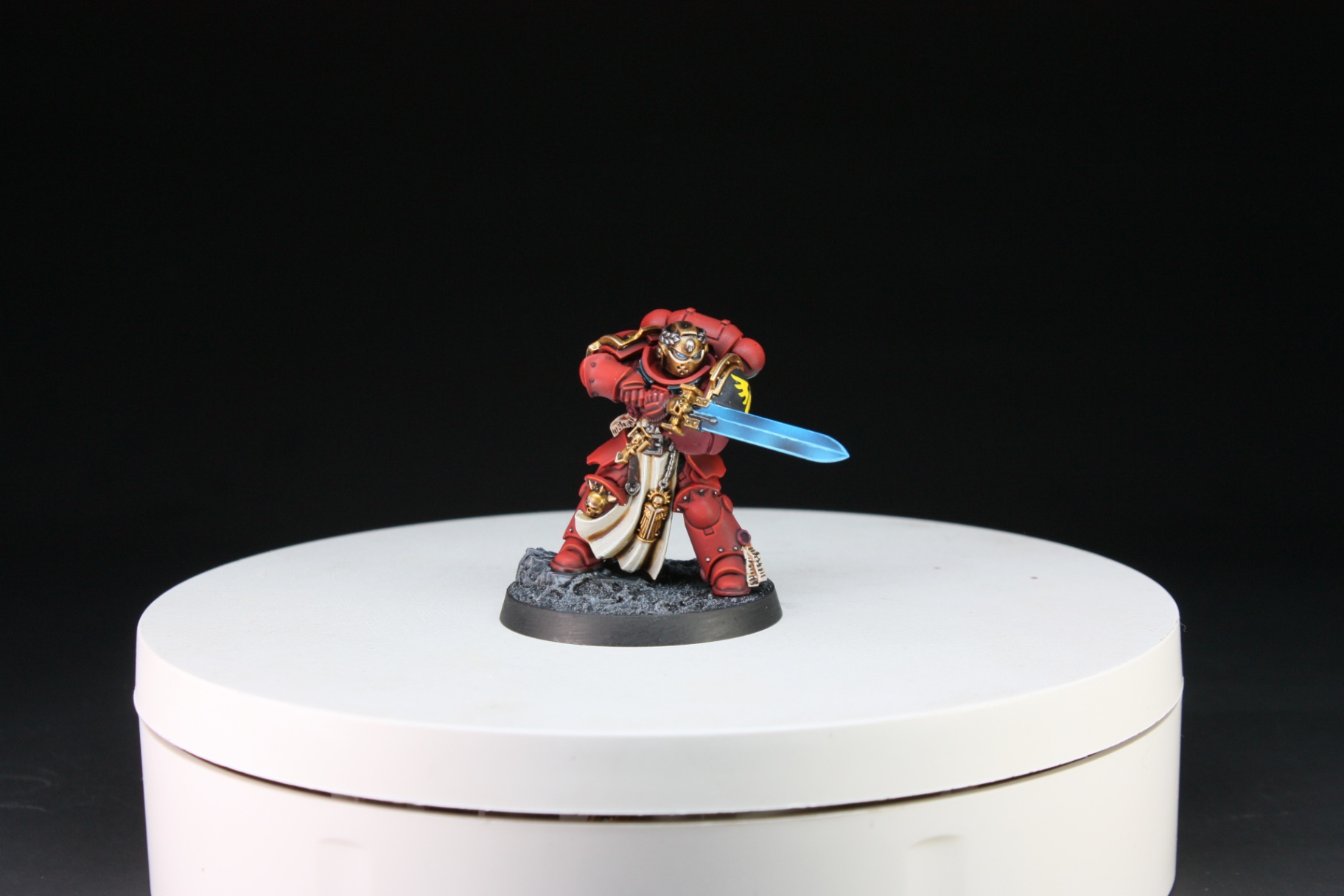 Blood Angels captain with glowing blue power sword