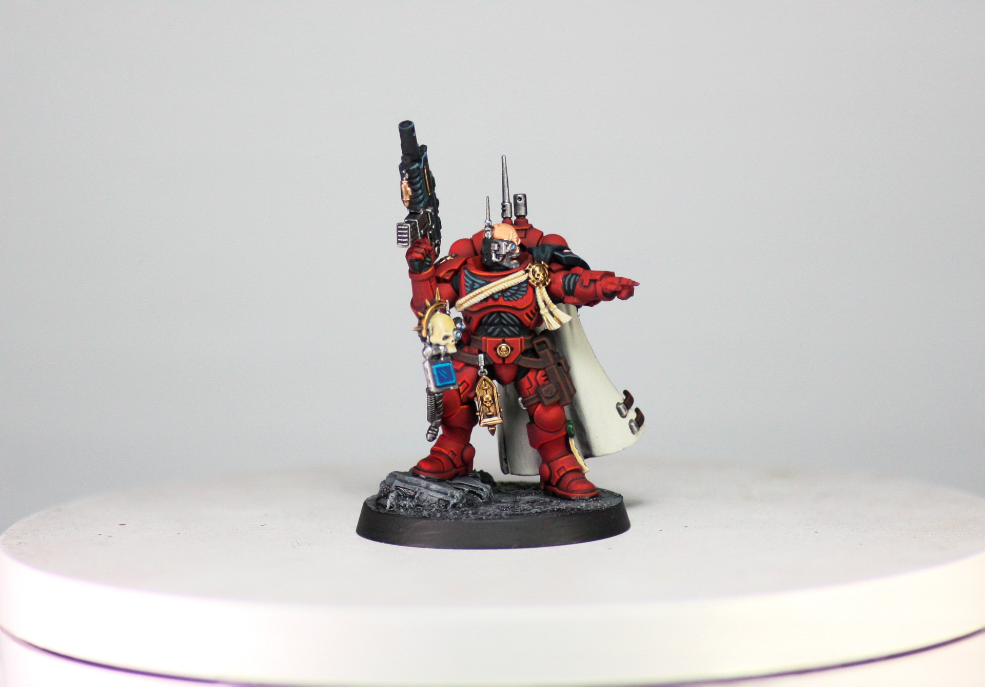 Blood Angels Lieutenant with relic pistol and cape