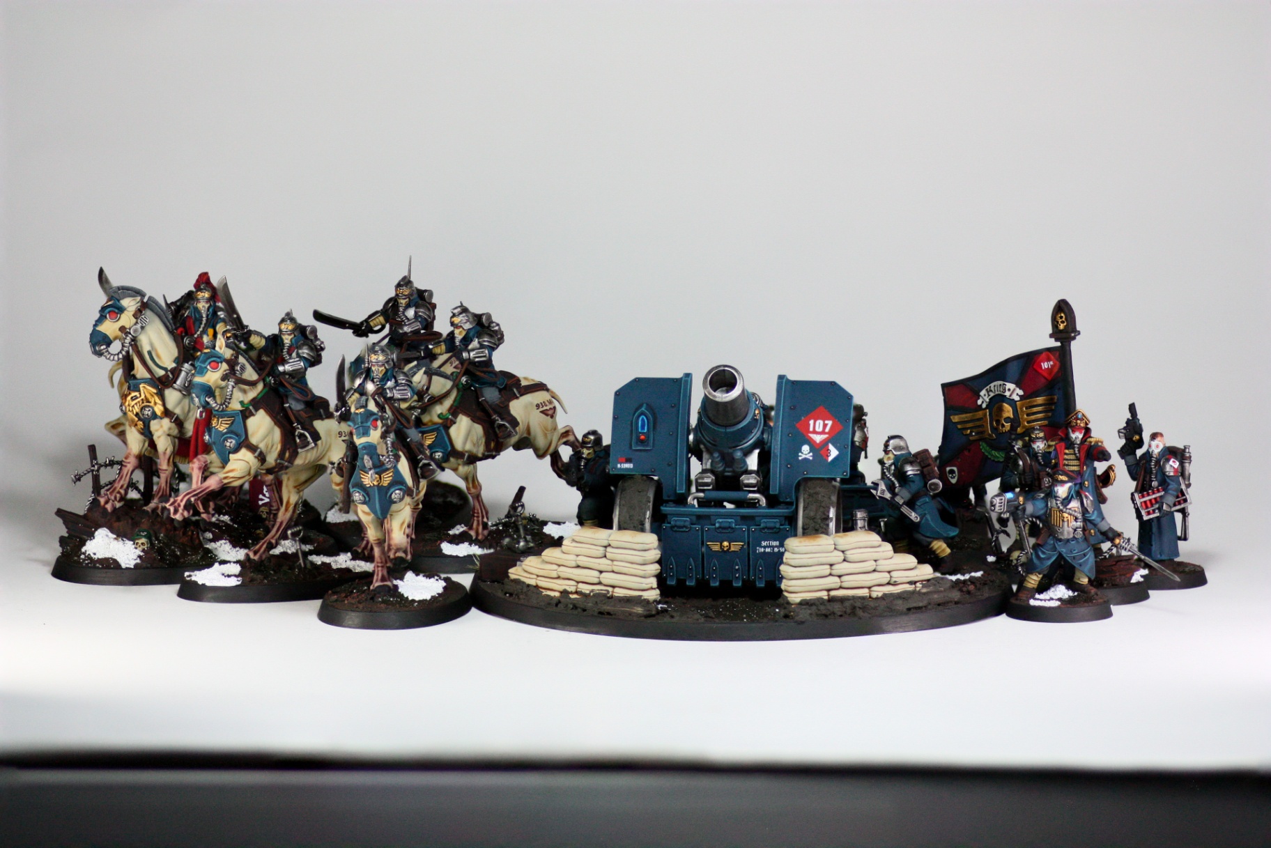Death Korps cavalry and artillery diorama