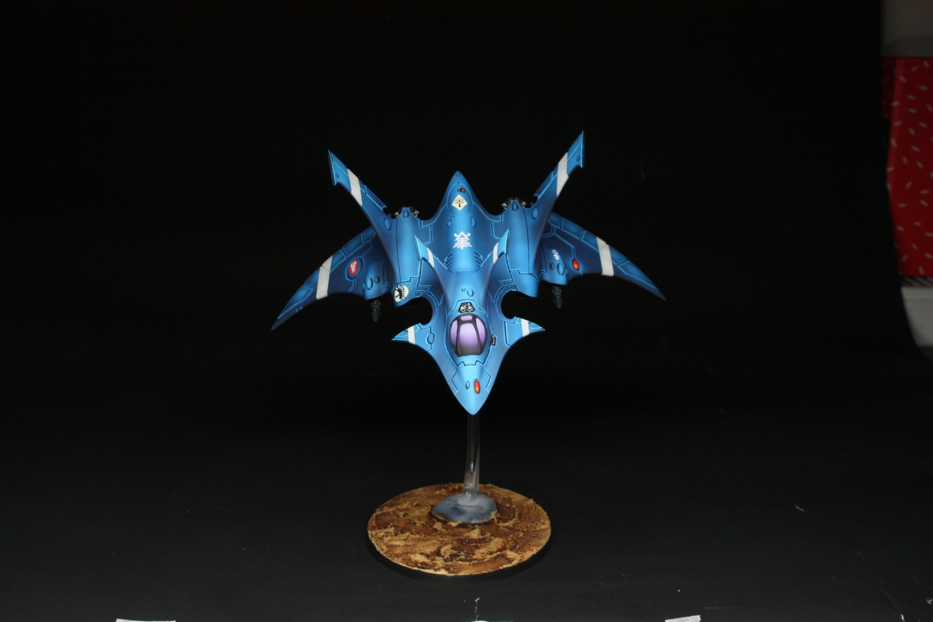 Blue Aeldari Crimson Hunter flyer