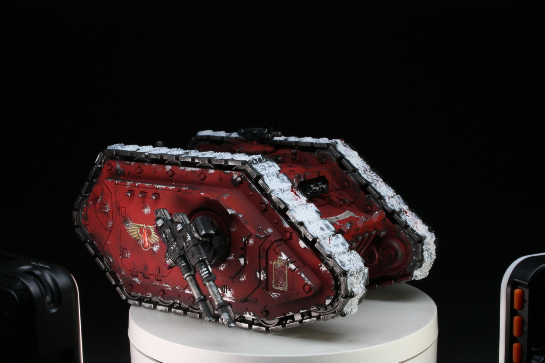 Blood Angels Land Raider with snow weathering