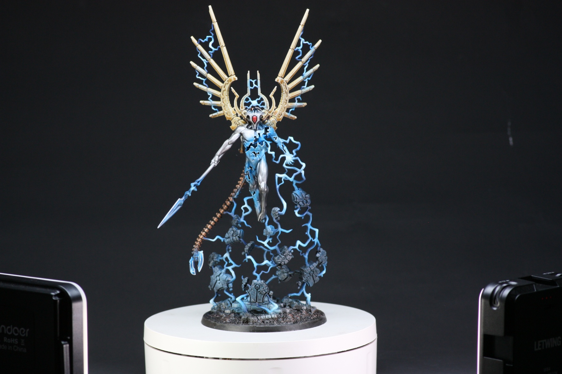 Custodes lightning being with golden wings