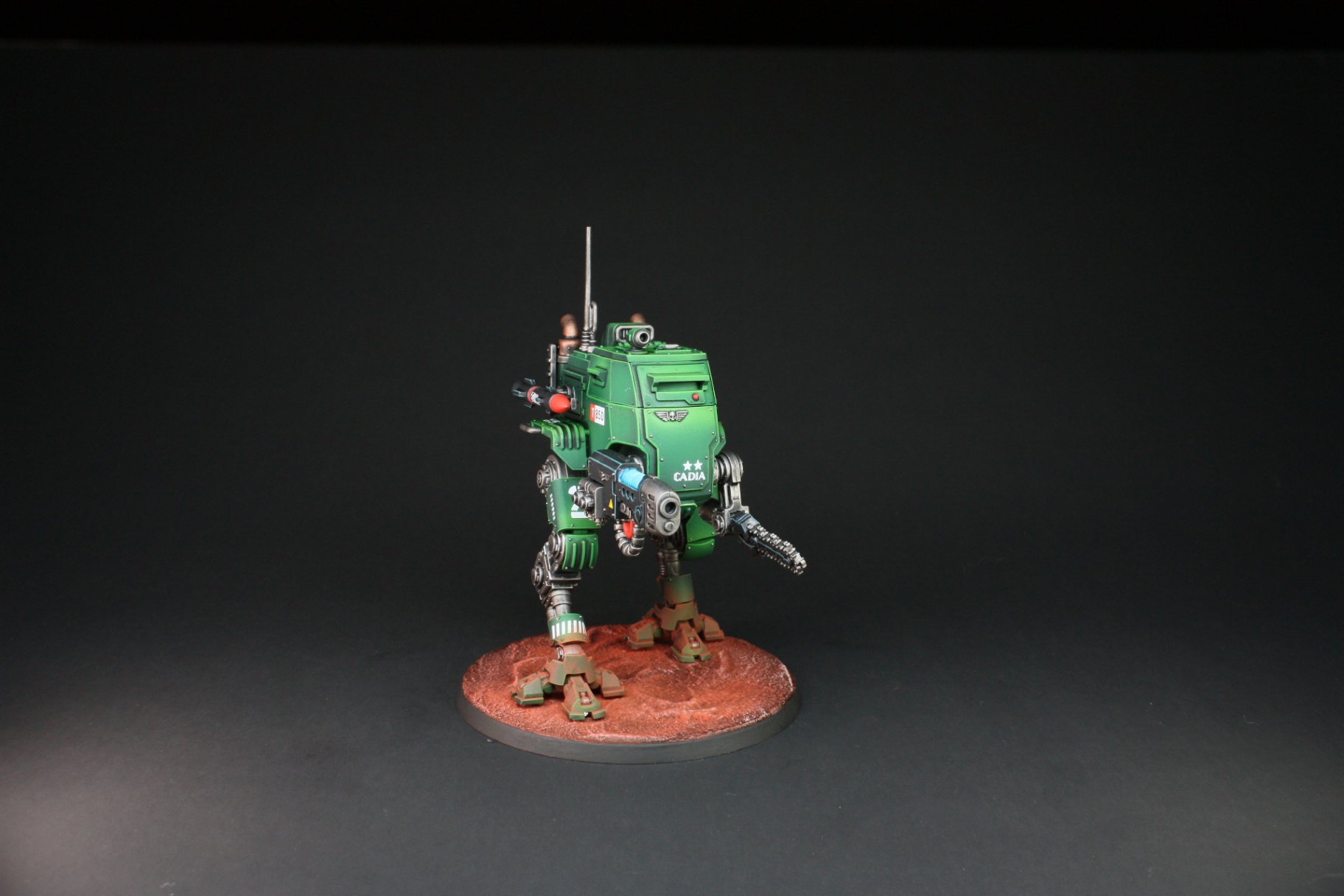 Cadian Sentinel walker on red earth